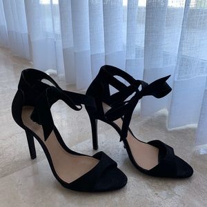 Schutz Rene Suede Heel in Black